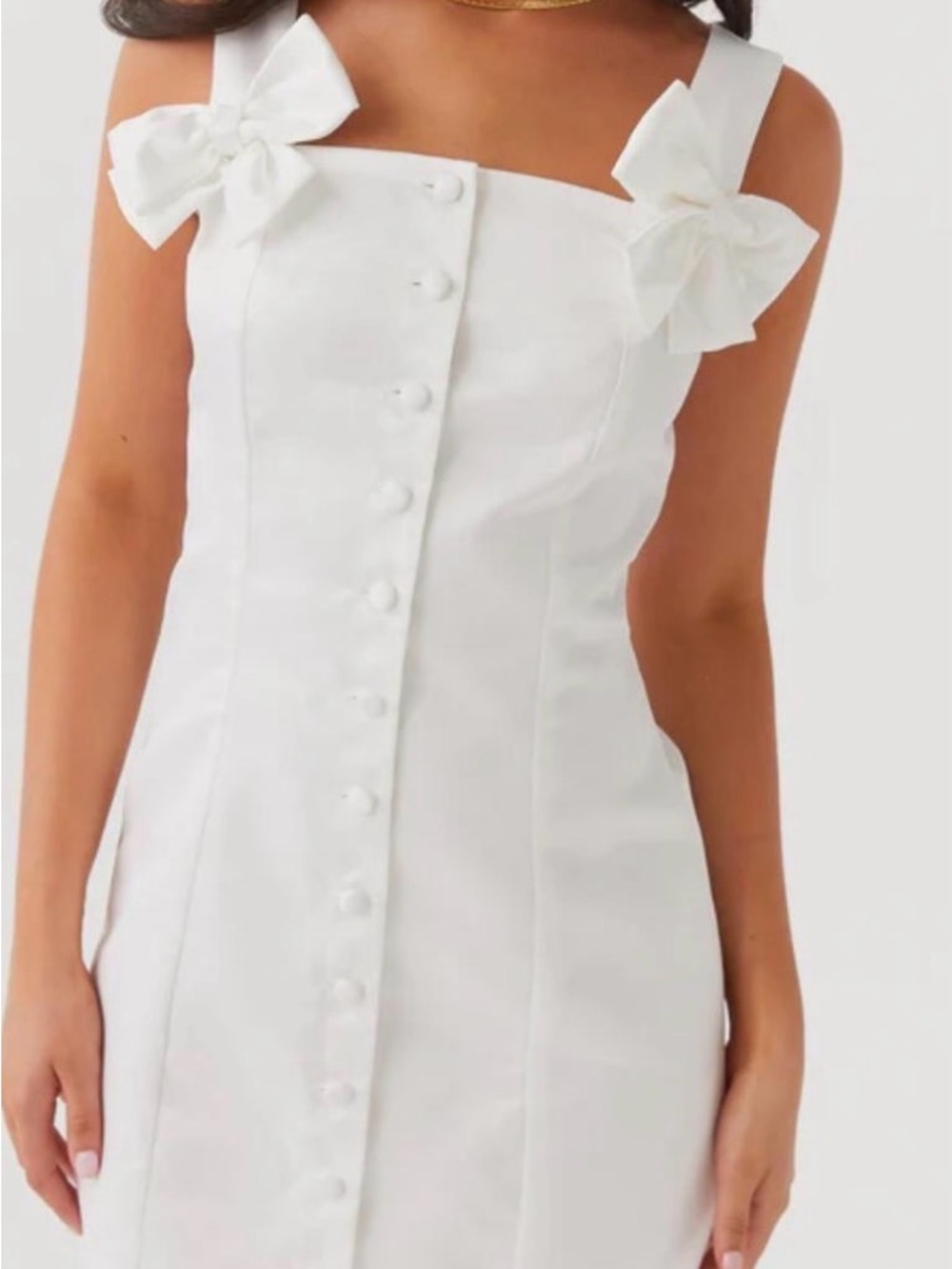 Peppermayo white bow dress